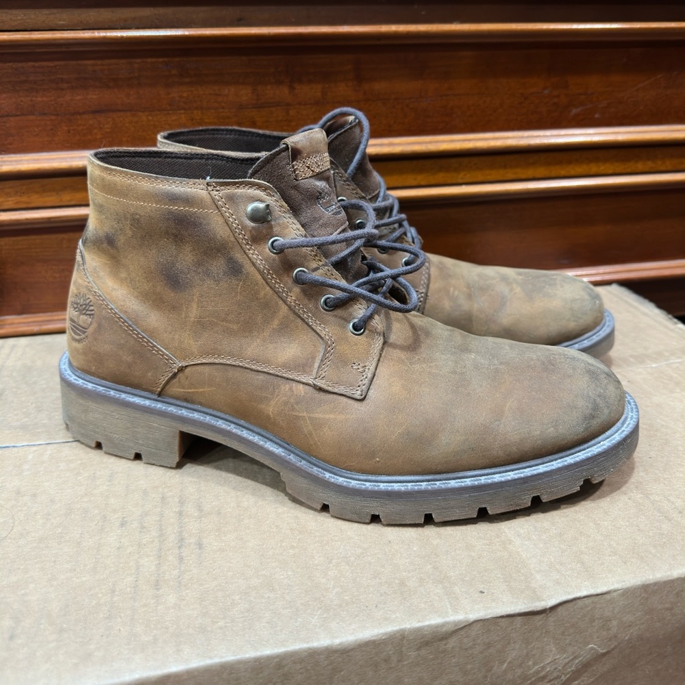 Timberland Waterproof Boots Brown Nubuck/suede Leather Men Size 7.5 US, 7 UK